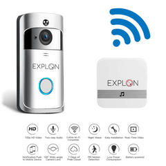 EXPLON Smart Video Doorbell Camera - Motion Detector & Night Vision - Full HD