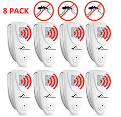 Ultrasonic Mosquito Repeller - PACK OF 8 - 100% SAFE for Children and Pets - Get Rid Of Mosquitoes In 7 Days Or It's FREE
