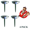 Image of Ultrasonic Squirrel Repeller - PACK of 4 - Solar Powered - Get Rid of Squirrels in 48 Hours or It's FREE