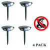 Image of Snake Outdoor Ultrasonic Repeller - PACK OF 4 - Solar Powered Ultrasonic Animal & Pest Repellant - Get Rid of Snakes in 48 Hours or It's FREE