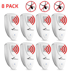 Ultrasonic Spider Repeller Pack of 8 - 100% SAFE for Children and Pets - Quickly Eliminate Pests