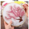 Image of Embroidery Starter Kit with Pattern Pink Blooming Tree