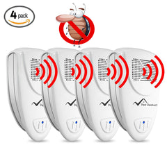 Ultrasonic Cockroach Repeller - PACK of 4 - Get Rid Of Roaches In 48 Hours Or It's FREE