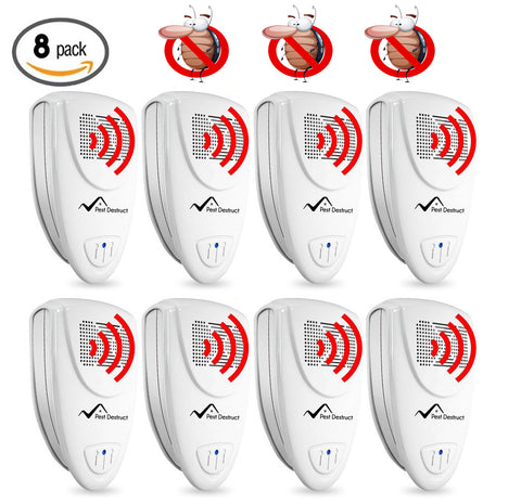 Ultrasonic Cockroach Repeller - PACK of 8 - Get Rid Of Roaches In 48 Hours Or It's FREE