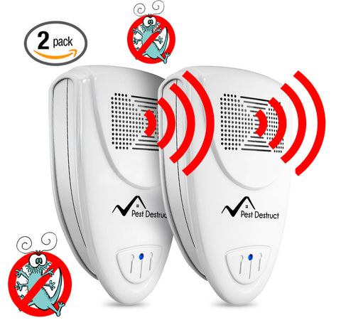 Ultrasonic Silverfish Repeller - PACK of 2 - 100% SAFE for Children and Pets - Get Rid Of Pests In 7 Days Or It's FREE