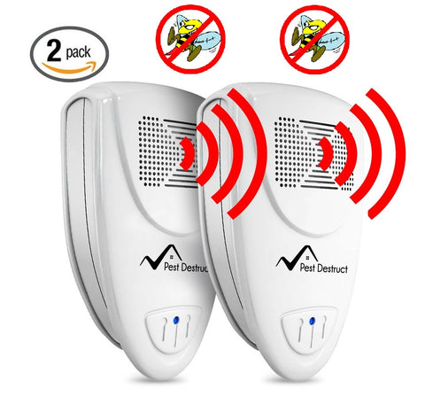 Ultrasonic Wasp Repeller PACK OF 2 - Get Rid Of Wasps In 48 Hours Or It's FREE